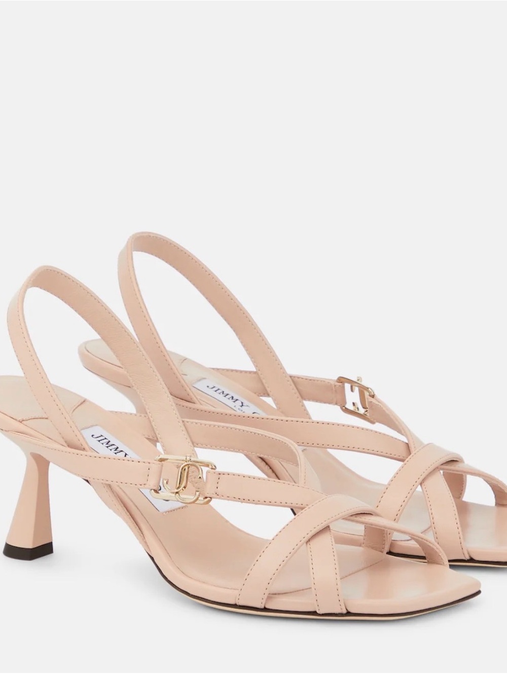 Jimmy Choo Jess 95 Leather Sandal/Heel